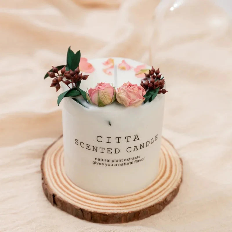 10cm Soy Wax Scented Candle Romantic Pillar Candle Home Fragrance Decor Wedding Holiday Gift Body Relax Stress Relief Candles