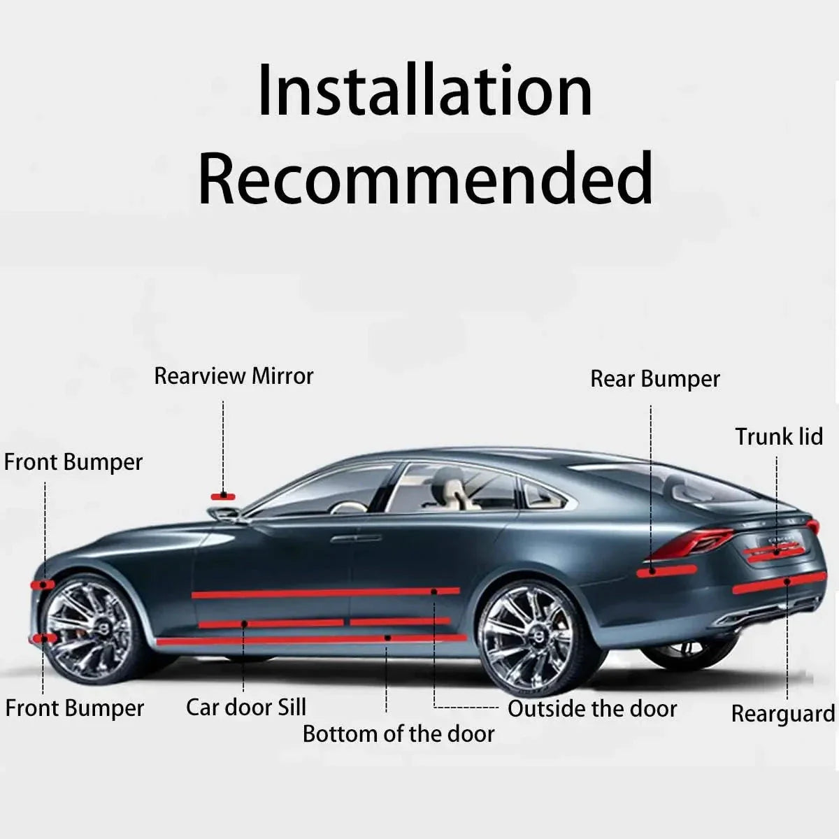 1-10m Nano Carbon Fiber Car 3D Tape Sticker Door Mirror Paste Protector Strip DIY Protection Protective Film Waterproof Adhesive