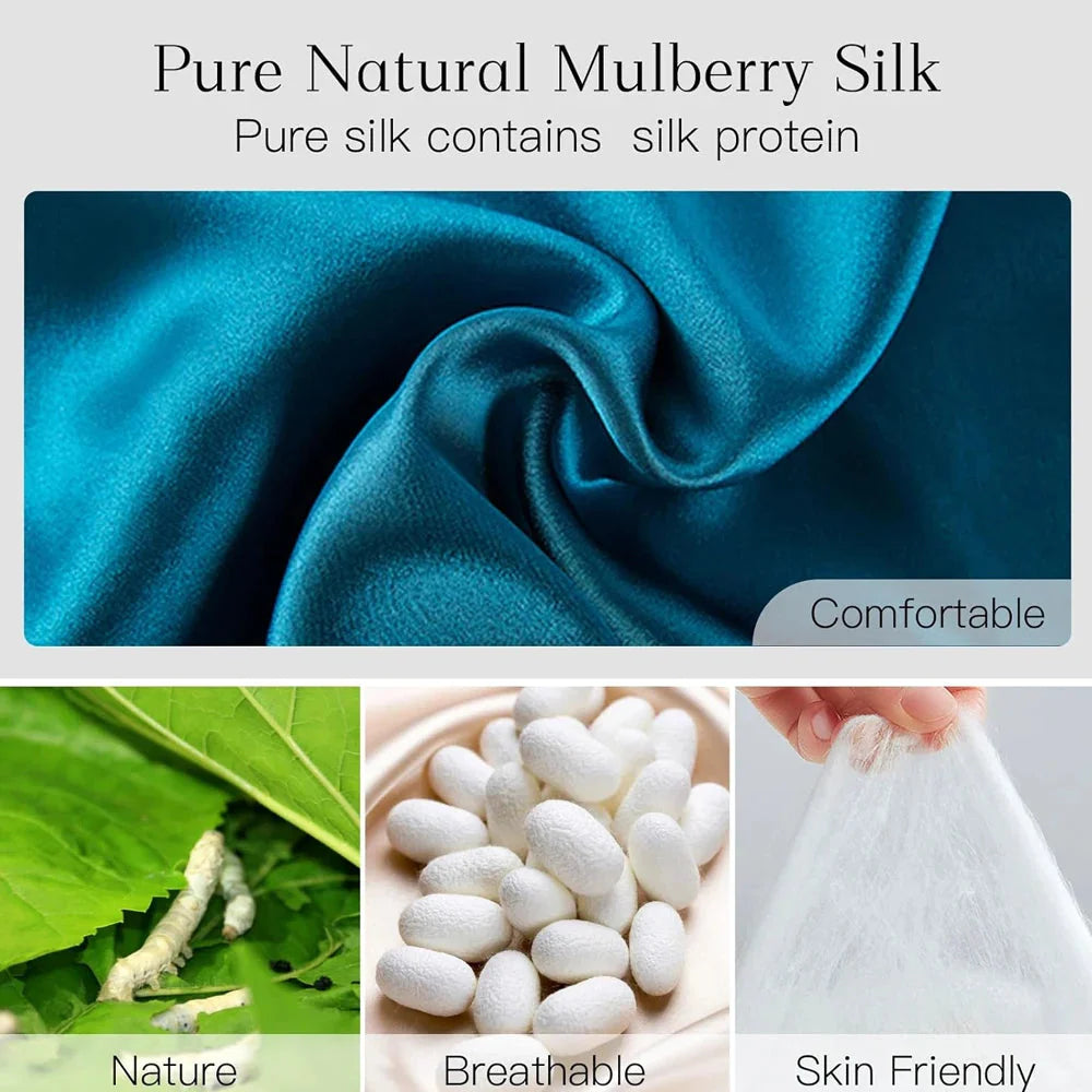 100% Mulberry Silk Sleeping Mask – Soft Eyepatch for Travel & Sleep