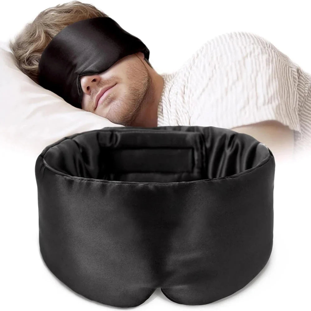 100% Mulberry Silk Sleeping Mask – Soft Eyepatch for Travel & Sleep