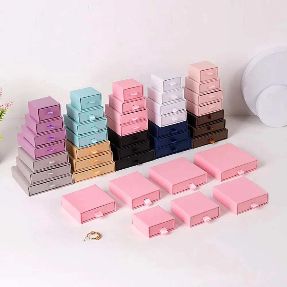 10pcs Paper Jewelry Gift Boxes for Rings, Earrings & Bracelets