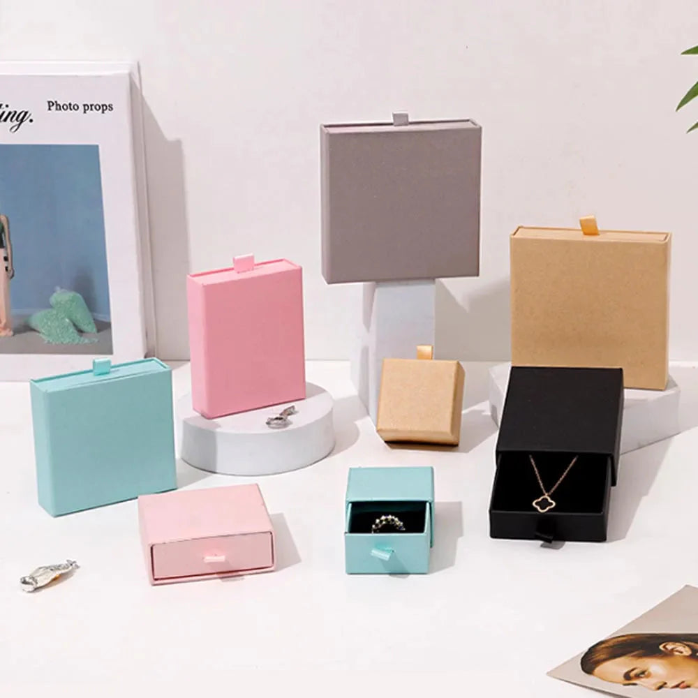10pcs Paper Jewelry Gift Boxes for Rings, Earrings & Bracelets