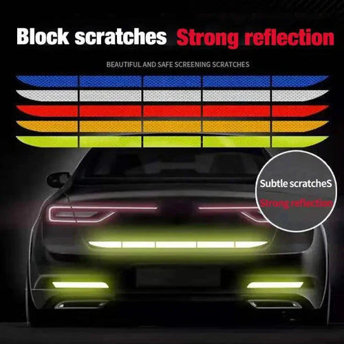 1 Set Reflective Warning Safety Tape – Car Trunk Anti-Collision Strips for Vehicle Protection